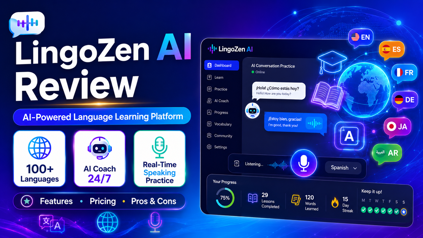 LingoZen AI Review: Learn 100+ Languages